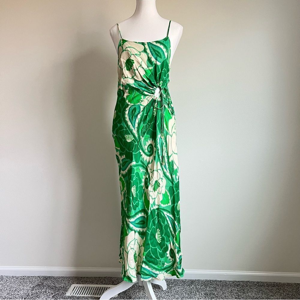 Anthropologie Farm Rio Tropical Groove Circle Cut Out Midi Dress Small - Picture 3 of 12